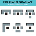 7-Piece Rattan Outdoor Patio Furniture Set