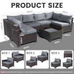 7-Piece Rattan Outdoor Patio Furniture Set