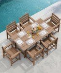 7-Piece Outdoor Dining Set with Umbrella Hole