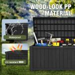 120 Gallon Waterproof Outdoor Storage Box - Black