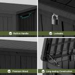 120 Gallon Waterproof Outdoor Storage Box - Black