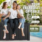 120 Gallon Waterproof Outdoor Storage Box - Black