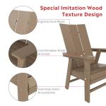 Costaelm Nautical Curveback Adirondack Chair - Weathered Wood
