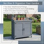 Wooden Outdoor Storage Cabinet with Potting Benches