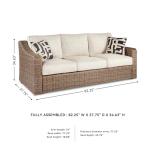 Beachcroft Outdoor Wicker Sofa with Cushions and Pillows
