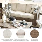 Beachcroft Outdoor Wicker Sofa with Cushions and Pillows