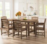 7-Piece Outdoor Dining Set with Umbrella Hole