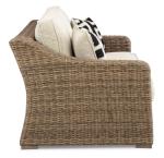 Beachcroft Outdoor Wicker Sofa with Cushions and Pillows