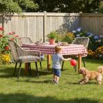 Set of 4 Outdoor Woven Rattan Dining Chairs