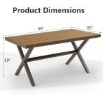 RoyalCraft 59" Rectangular Outdoor Dining Table