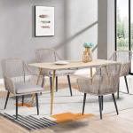 Set of 4 Outdoor Woven Rattan Dining Chairs