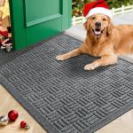 Mibao Non-Slip Outdoor Welcome Mat - Grey