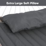 SUNCREAT Heavy Duty Portable Double Hammock – Dark Gray