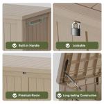 120 Gallon Waterproof Outdoor Storage Box - Light Brown