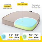 SUNROX Reversible Gel Memory Foam Seat Cushions Set