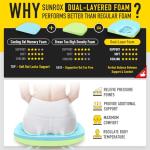 SUNROX Reversible Gel Memory Foam Seat Cushions Set