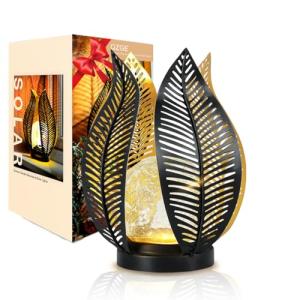 Solar Garden Lights with Crackle Globe Design