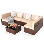 7-Piece Modular Outdoor Sectional Patio Furniture Set