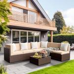 7-Piece Modular Outdoor Sectional Patio Furniture Set