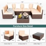 7-Piece Modular Outdoor Sectional Patio Furniture Set