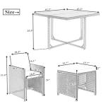 9-Piece Black Wicker Patio Dining Set