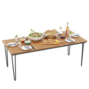 Tangkula 79" Outdoor Dining Table for 8