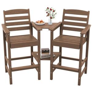 Serwall Tall Adirondack Chair Set with Table