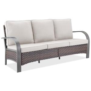 Belord Outdoor Wicker Couch - 3-Seater, High Back