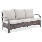 Belord Outdoor Wicker Couch - 3-Seater, High Back