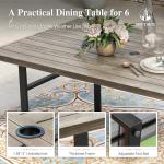 HERA'S HOUSE 7-Piece Metal Patio Dining Set