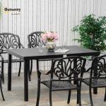 Rectangular Outdoor Dining Table for 6 People