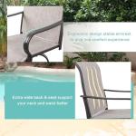 Taupe 4-Piece Patio Swivel Bar Stool Set