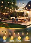 100FT LED Outdoor String Lights with Dimmable Bulbs