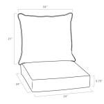 Ruby Red Outdoor Deep Seat Cushion Set