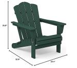 KINGYES Green Folding Adirondack Chair, All-Weather Design