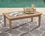 Ashley Gerianne Outdoor Eucalyptus Wood Coffee Table