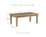 Ashley Gerianne Outdoor Eucalyptus Wood Coffee Table