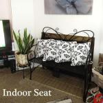 HLC Heavy-Duty Cast Iron Garden Bench with Armrests