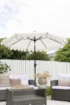 Venice Navy and White 9Ft Outdoor Umbrella