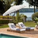 Venice Navy and White 9Ft Outdoor Umbrella