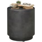HOMCOM Lightweight Round Concrete Finish Side Table