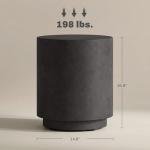 HOMCOM Lightweight Round Concrete Finish Side Table