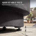 HOMCOM Lightweight Round Concrete Finish Side Table