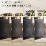 HOMCOM Lightweight Round Concrete Finish Side Table