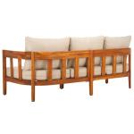 SAFAVIEH Owen Teak Wood 3-Seater Outdoor Sofa