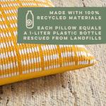 Yellow/Ivory Decorative Pillow for Indoors/Outdoors