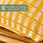 Yellow/Ivory Decorative Pillow for Indoors/Outdoors