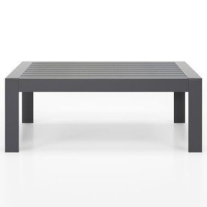 Dark Grey Aluminum Outdoor Coffee Table