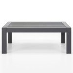 Dark Grey Aluminum Outdoor Coffee Table