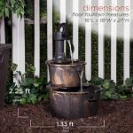 Rustic 2-Tier Barrel Pump Water Fountain